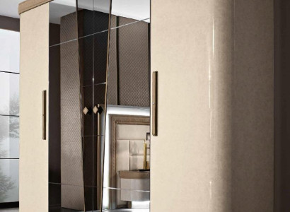 Wardrobe closet mirror wood furniture cabinets wardrobe wood Italy new